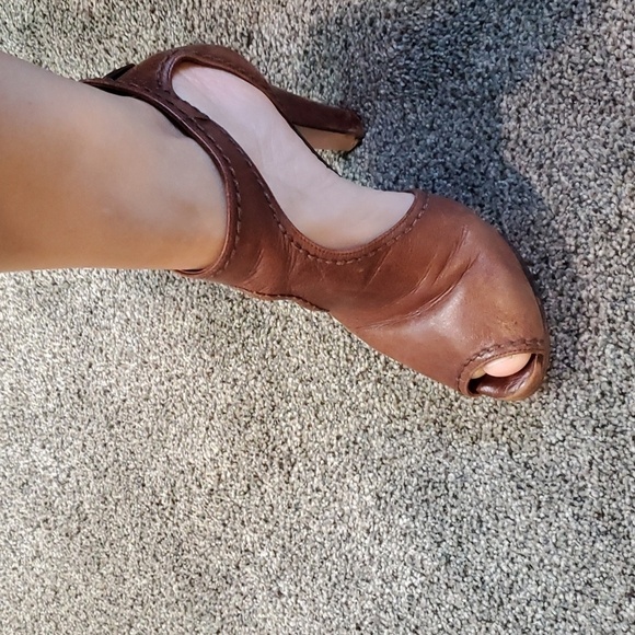 Prada Womens Ankle Zip Heels Pump Sandals shoes sz 37/7 - Picture 15 of 16